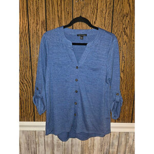 Women's Cable & Gauge Blue Tunic Top L